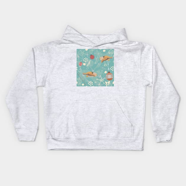 Owls Kids Hoodie by Kristina Stellar Scandinavian Land